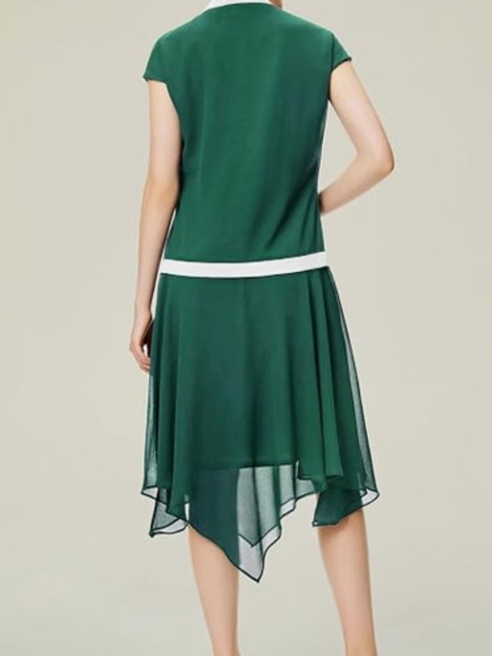NWT BABEYOND Gatsby Dress 1920s Style Chiffon Flapper Dress Womens Size 8 - Picture 2 of 8